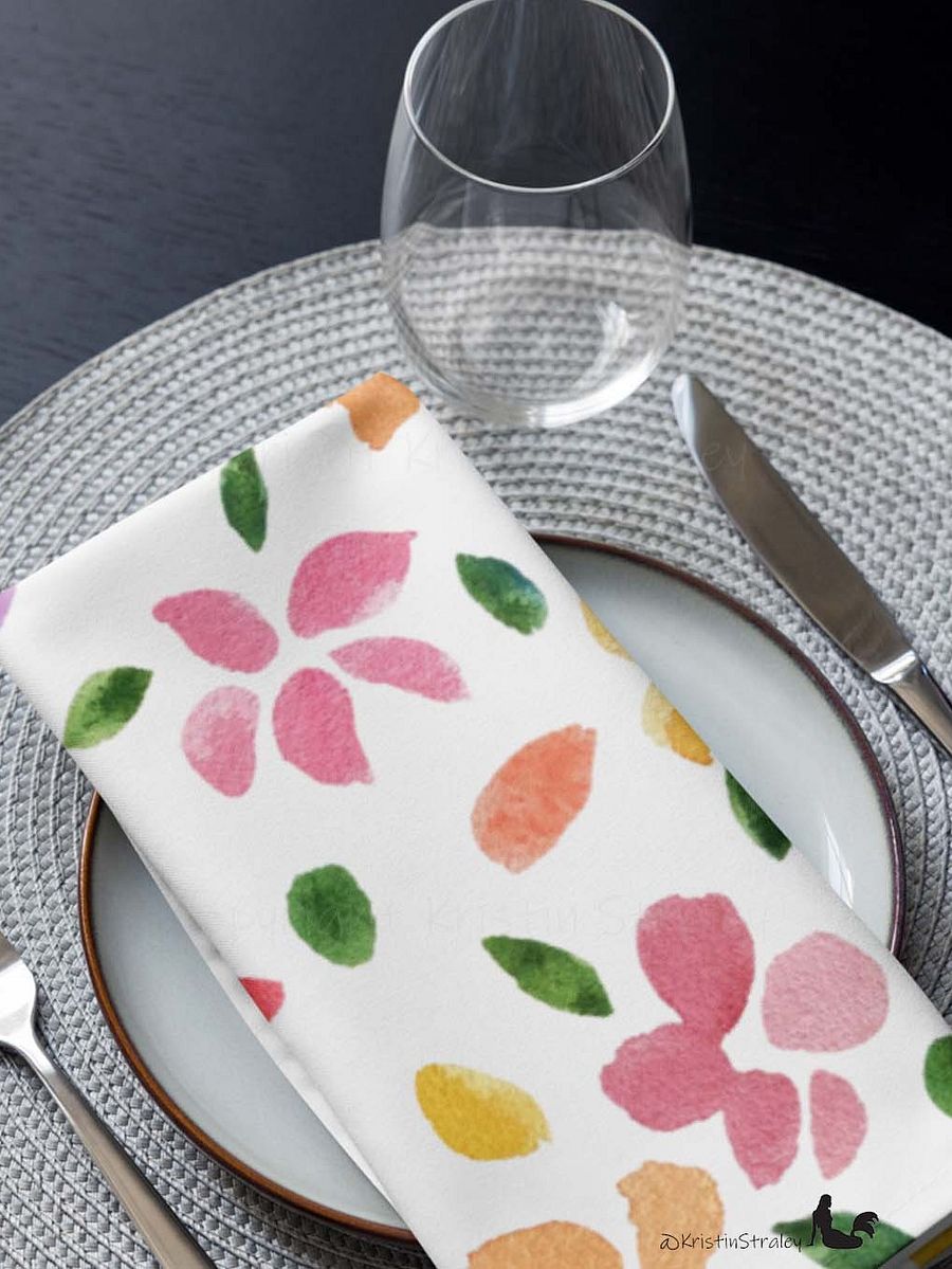 Spring Flowers on White Placemat Set of 4 product image (11)