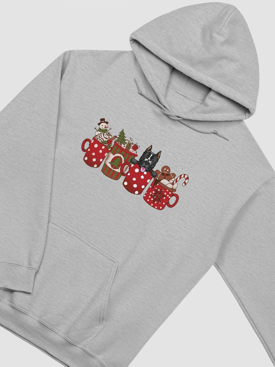 Cute Staffordshire Terrier in a Christmas Cup Hooded Sweatshirt | Funny Christmas Pup in a Cup product image (25)