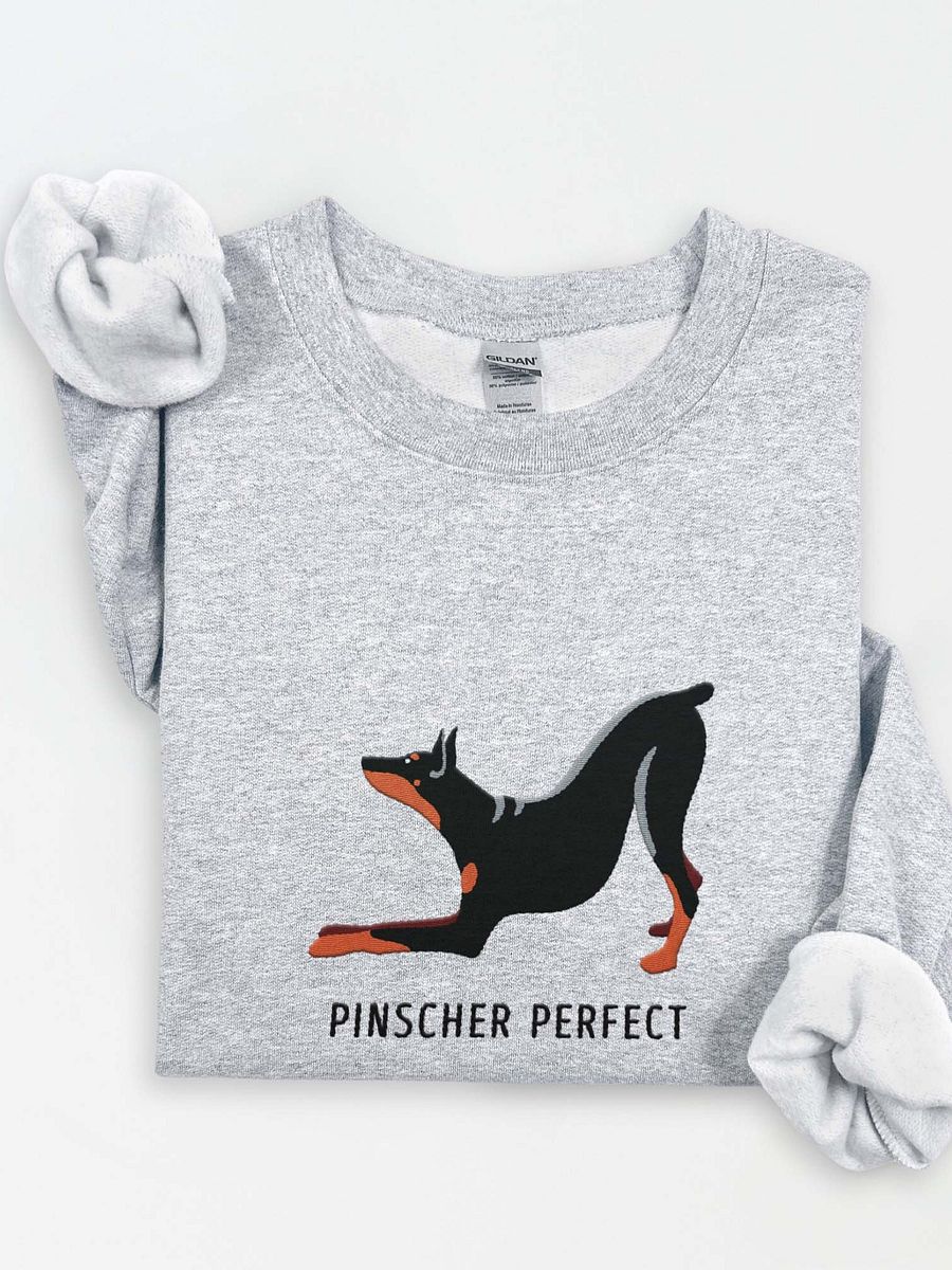 Pinscher Perfect Sweatshirt (Embroidered) of a Doberman Pinscher product image (1)