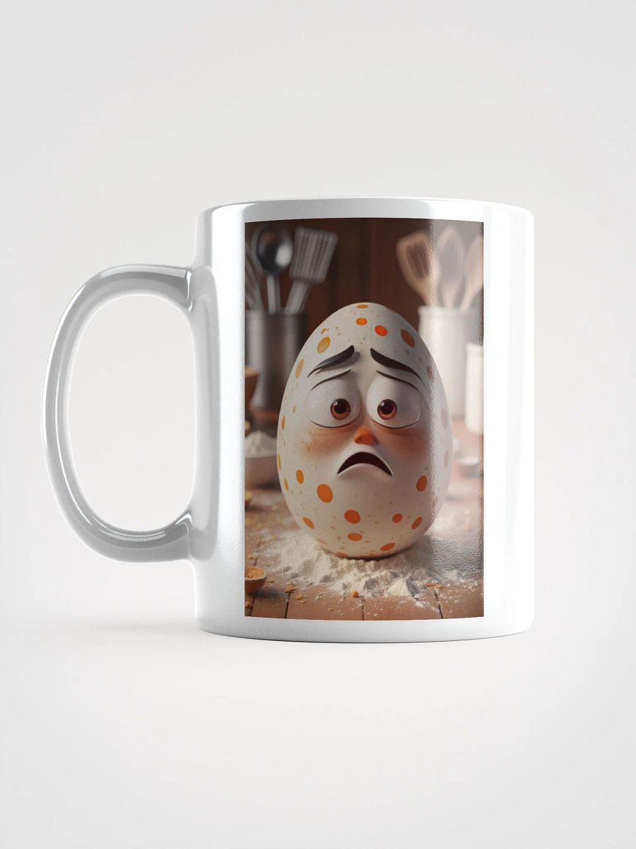 Morning Coffee Eggxiety White Glossy Mug product image (16)