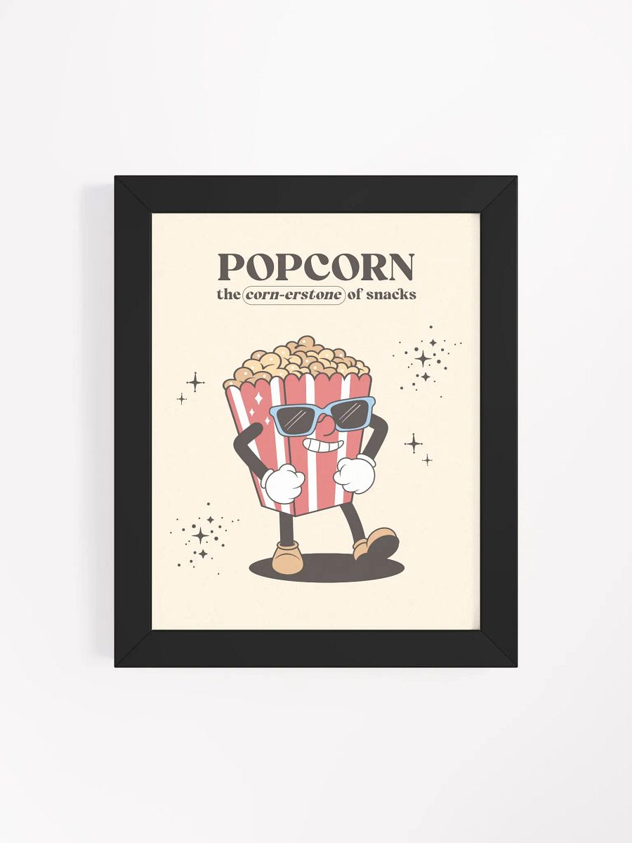 Retro Popcorn Snack Pun Framed Wall Art Print product image (42)
