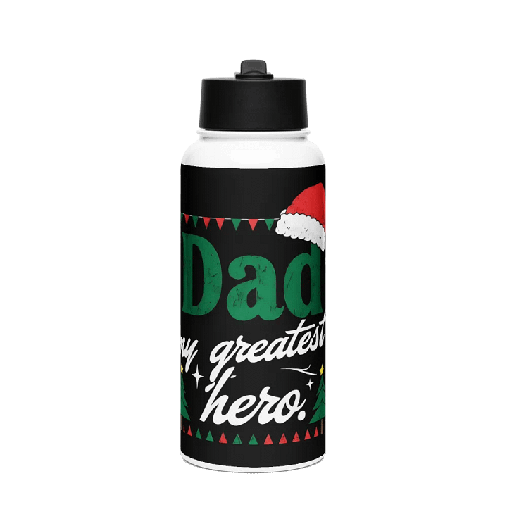 Dad My Greatest Hero Water Bottle product image (1)