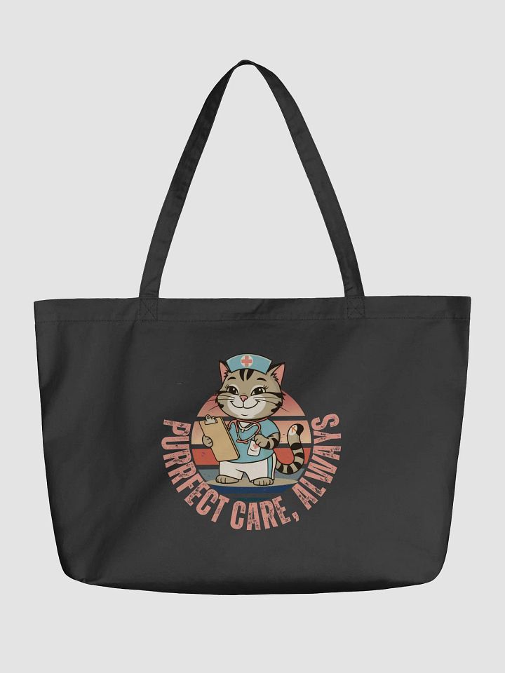 Purrfect Care Nurse Cat Organic Tote product image (1)