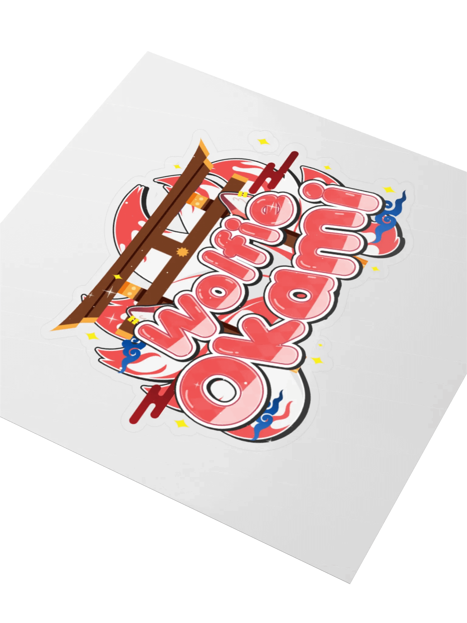 Wolfie Okami Kiss Cut Sticker product image (3)