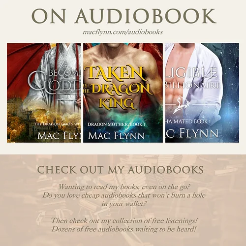 A belated announcement, but all of my ebooks are now available as audiobooks!  Hundreds of hours of listening at your eartips...