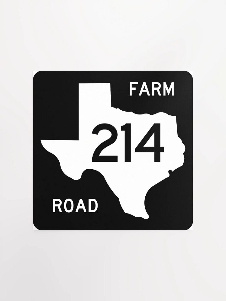Texas Farm Road Sign FM 214 Poster product image (2)
