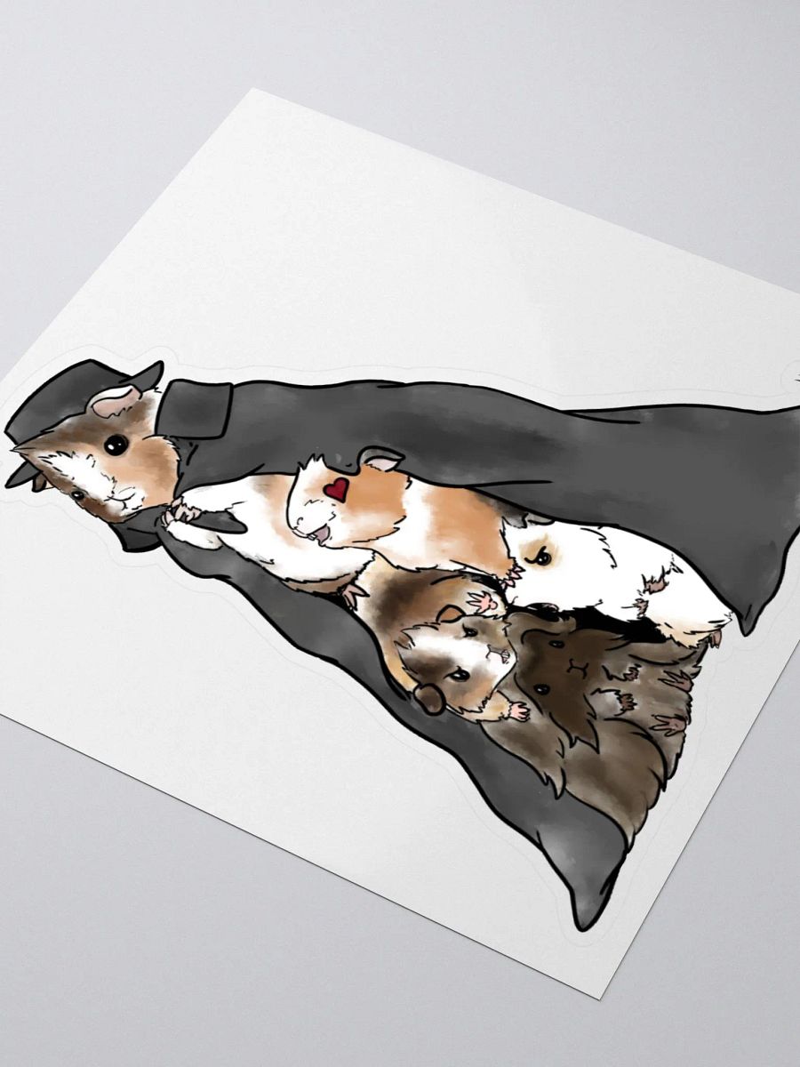 Five Guinea Pigs in a Trench Coat Sticker product image (3)