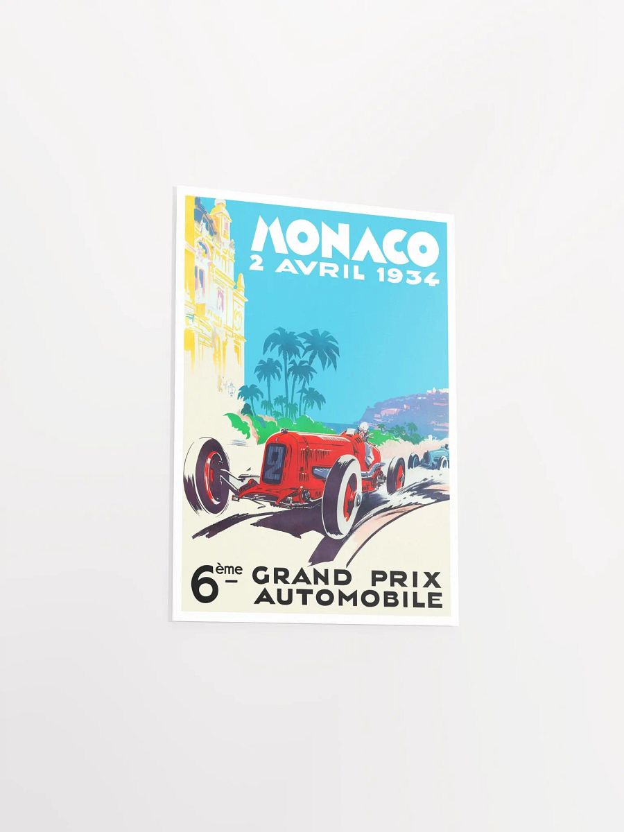 Monaco Vintage F1 Grand Prix, 1934 poster — Vintage Formula 1 poster, Monaco Grand Prix poster, retro travel poster, retro travel art product image (9)