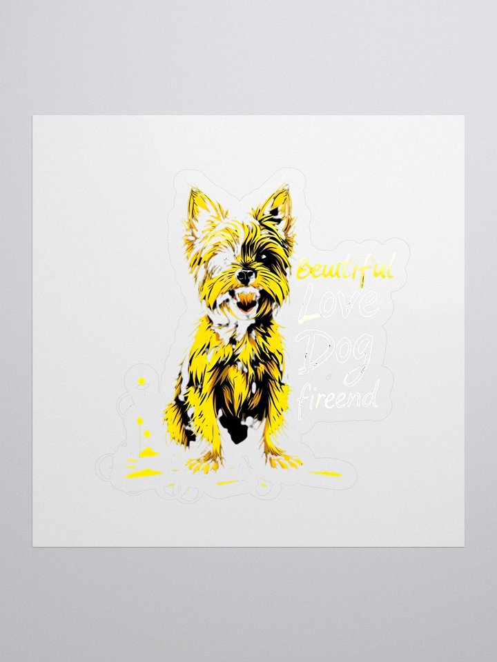 Love Dog Kiss Cut Stickers product image (1)