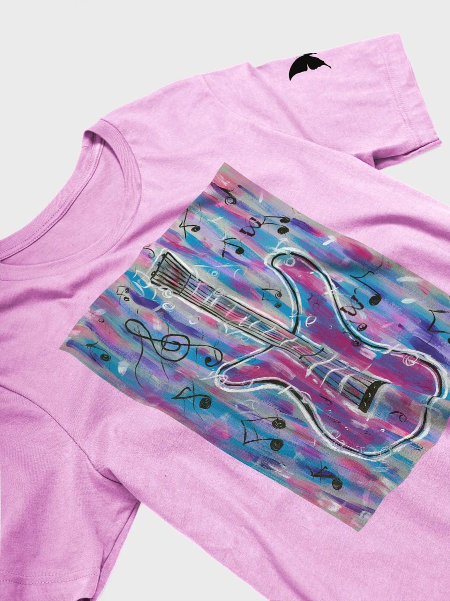 My guitar (art by Dina R.) (acrylic painting picture) with butterflies T-Shirt product image (3)