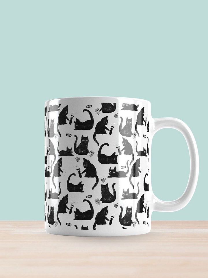 Bad Cats Knocking Stuff Over Coffee Mug product image (1)