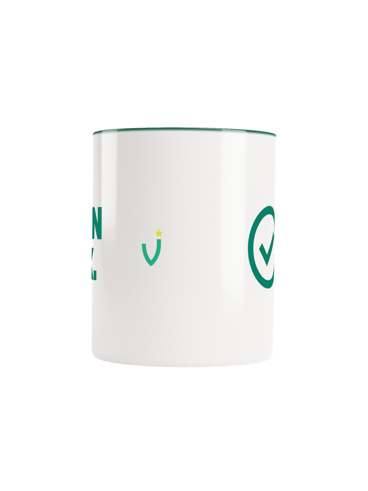 GREEN TICK Ceramic Mug with Dark Green Inside product image (4)