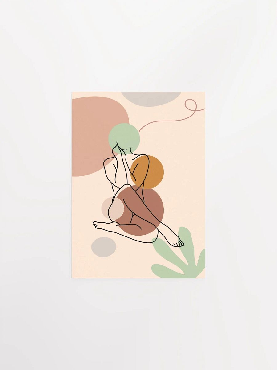 Boho woman — boho poster, boho wall art, boho decor, aesthetic poster, abstract art product image (6)