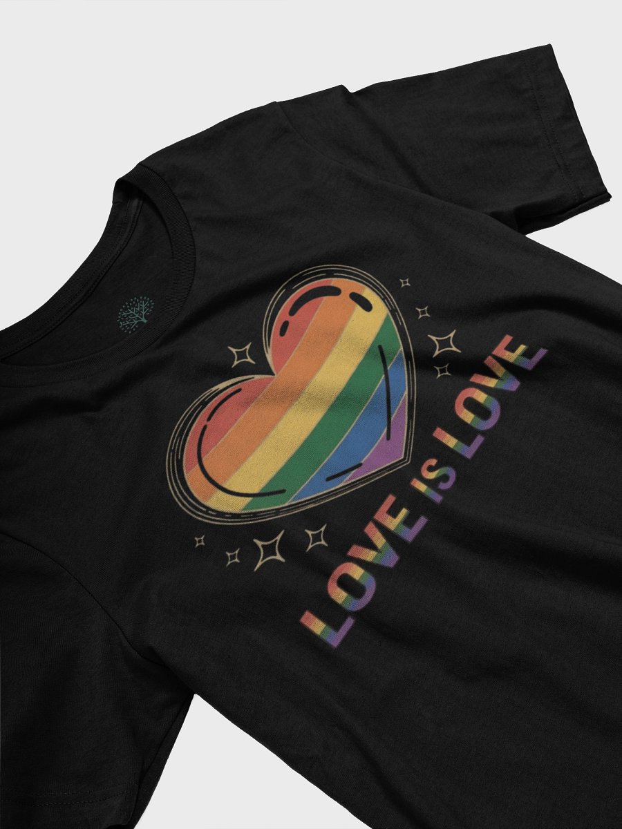 Unisex 'Love Is Love' Rainbow Heart Pride T-Shirt by Graphic Grove product image (25)