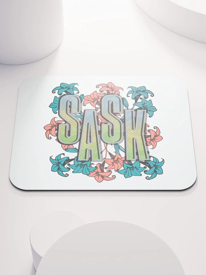 Sask Saskatoon Saskatchewan Floral Gradient Mouse Pad product image (2)