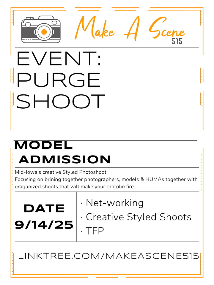 Purge Photo Shoot Model Ticket product image (2)