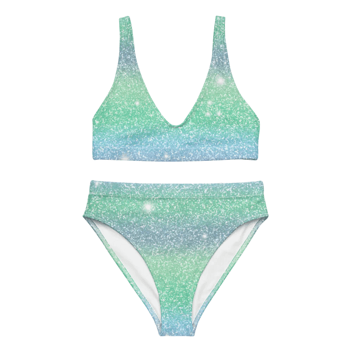 Glitter Unicorn Texture Design High Waisted Bikini (8) product image (1)