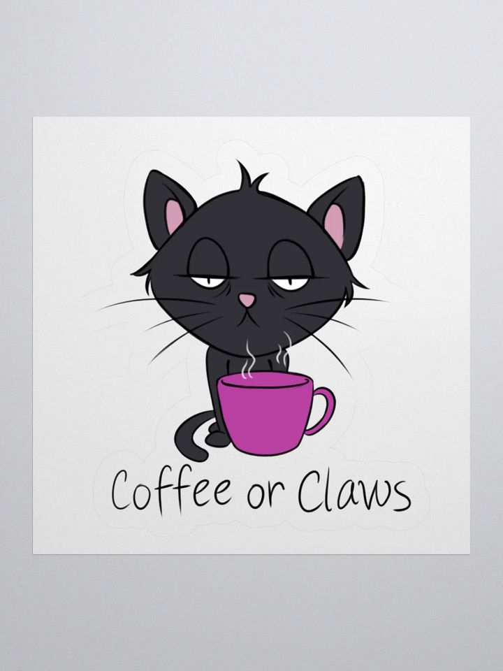 Coffee or Claws Warning Label (sticker) product image (1)