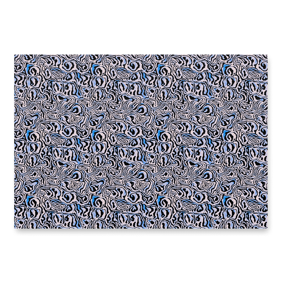 Blue Black Snake Pattern Paper Sheets product image (3)