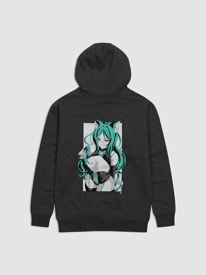 Waifu Hoodie- Teal w/ White background product image (1)