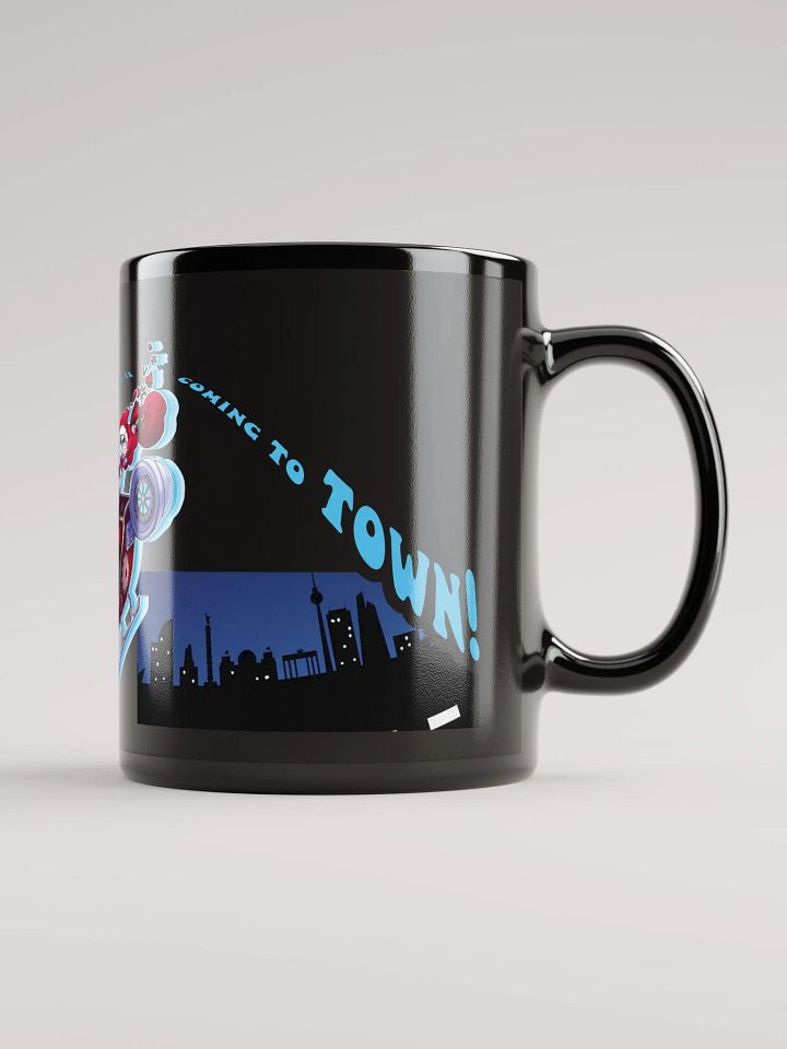 "Santa Claus is coming to town!" Scarvenmot Trio Black Glossy Mug product image (1)