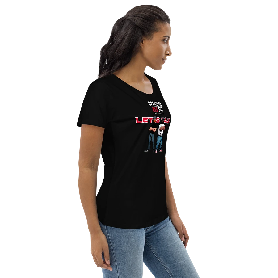 “Let’s Talk” Women’s Fitted T-shirt - The Drew Missen Collection product image (4)