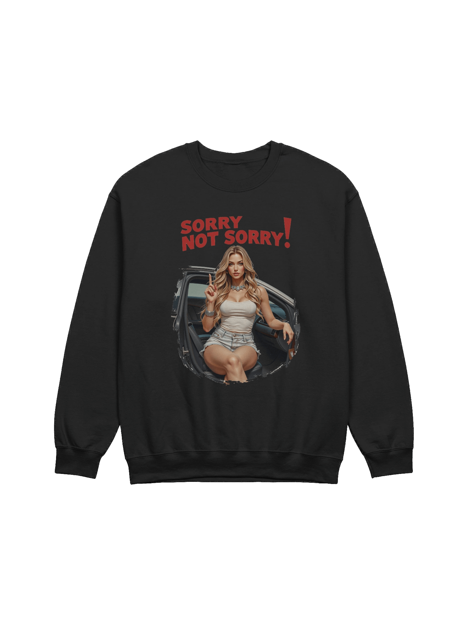 Sorry Not Sorry! Illustrated Crewneck Sweatshirt product image (5)