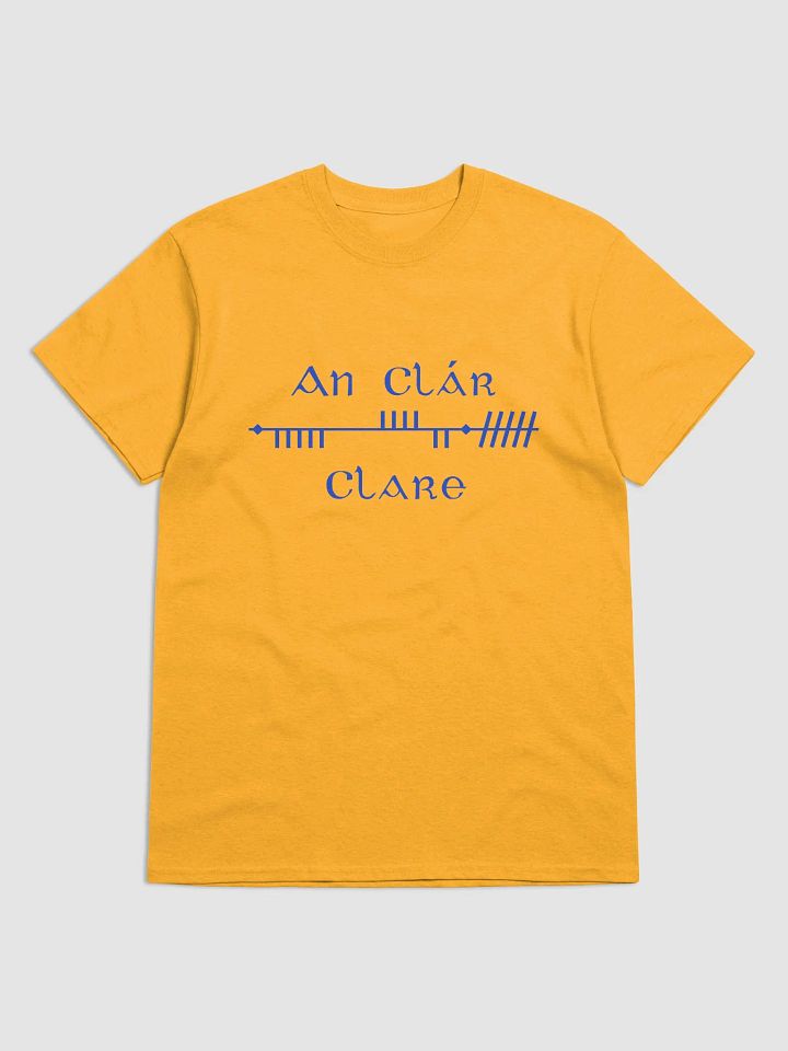 Clare/An Clár Gold Scholastic Style Ogham Printed T-shirt product image (1)