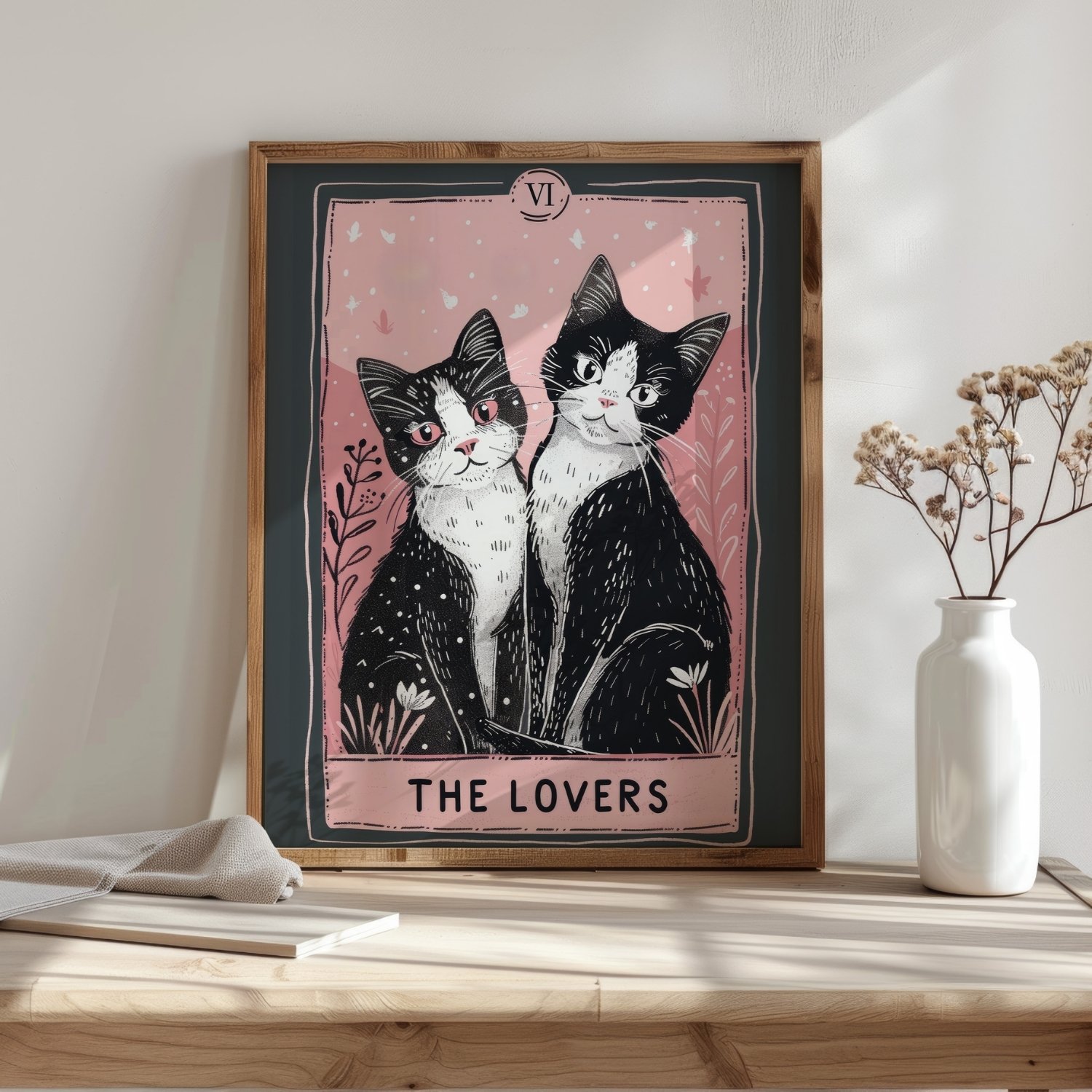 The Lovers Tarot Card Feline Art Print product image (6)