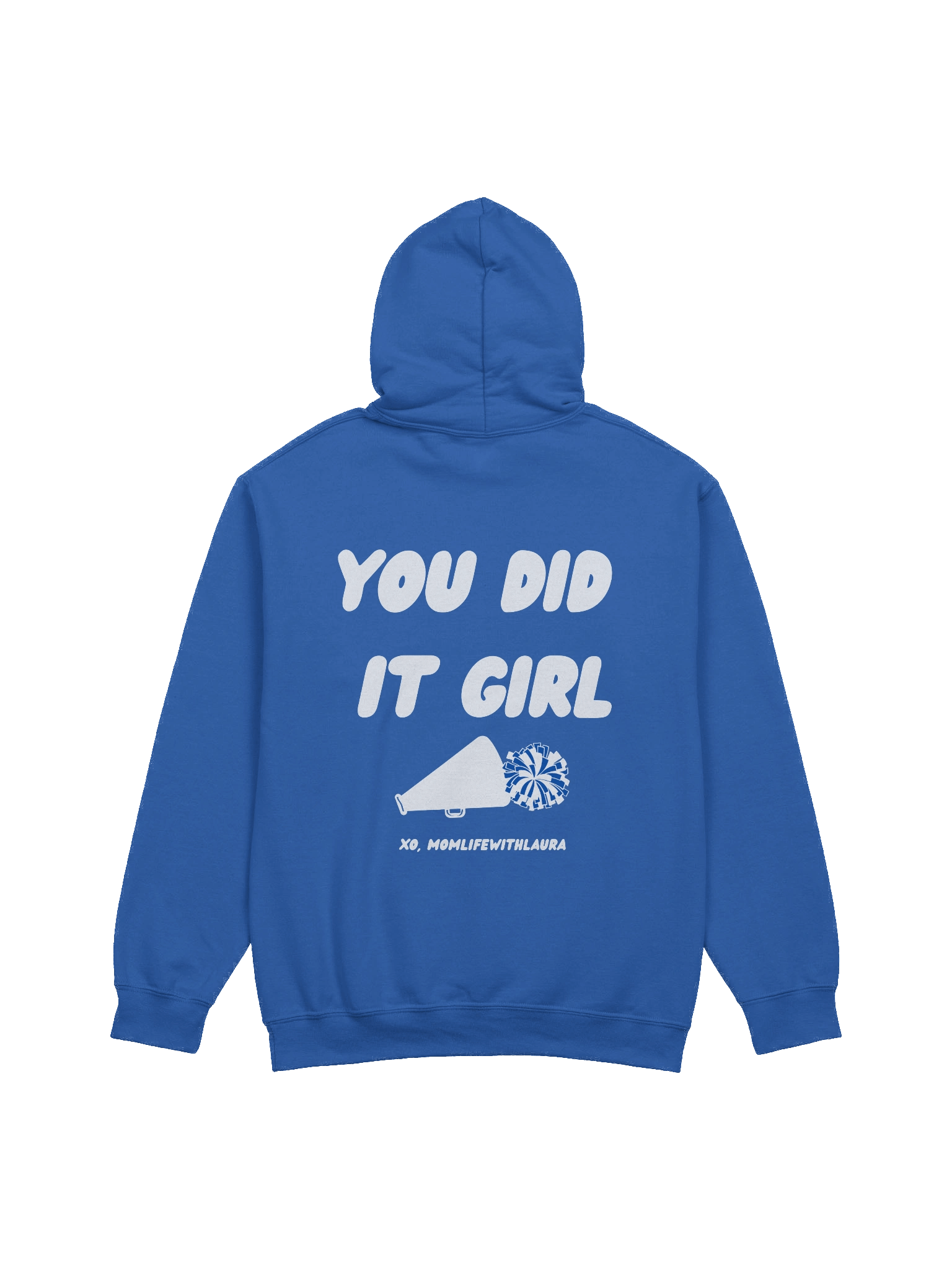 You Did it Girl Cheer Hoodie - Royal Blue/White product image (2)