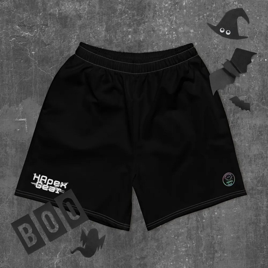 Athletic Long Shorts - Black - White HApex Gear Black Logo product image (12)
