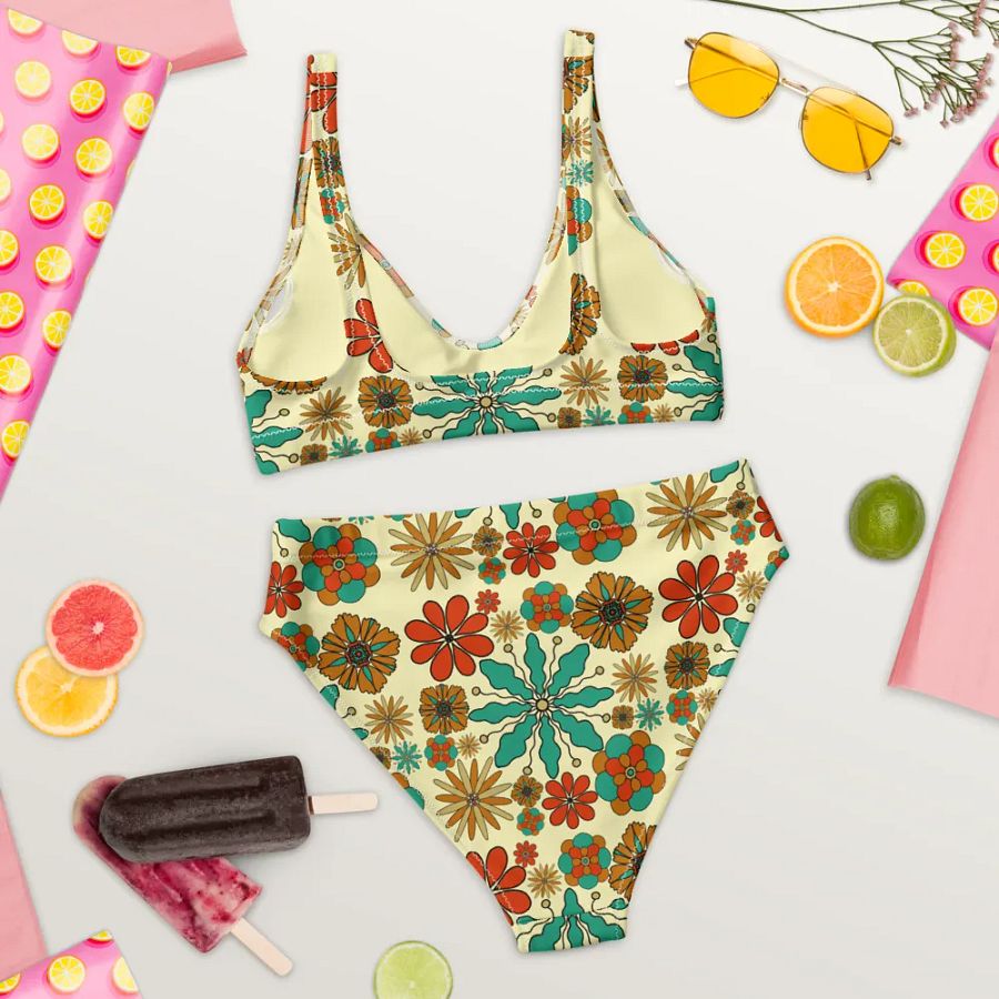 Retro Floral Harmony Bikini Set product image (11)