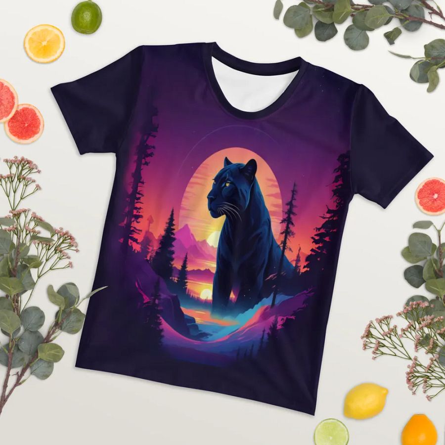 Cougar Panther Sunset All Over Print T-shirt product image (7)