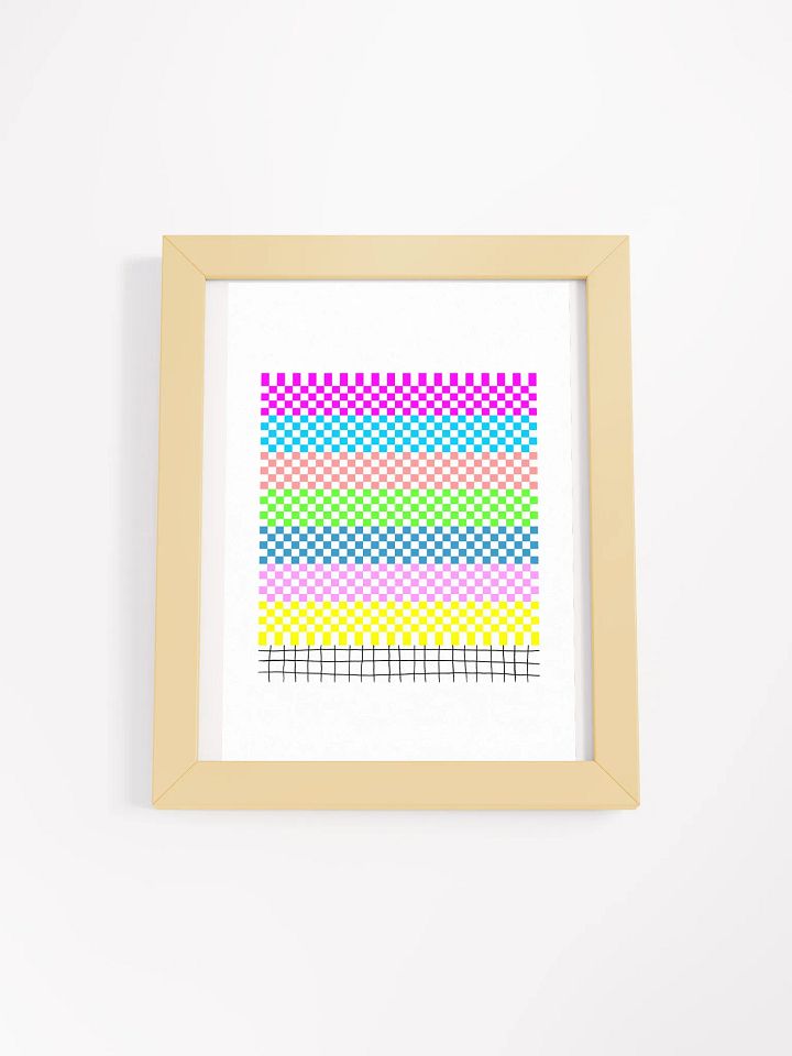 Vibrant Checkered Mesh Framed Poster product image (4)