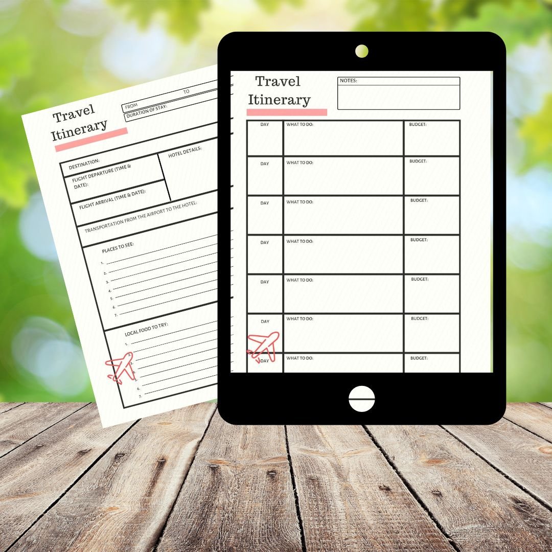 Itinerario para tu Viaje Soñado- Imprimible product image (1)