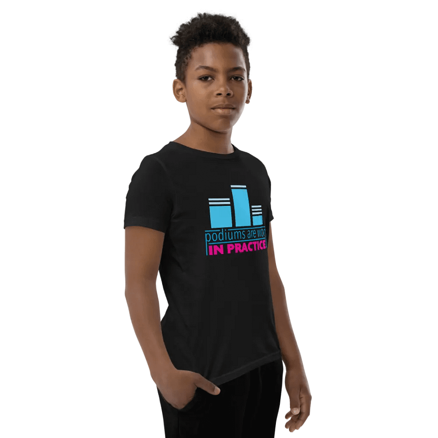 Podiums Are Won In Practice Kids Tee: Blue & Pink product image (8)