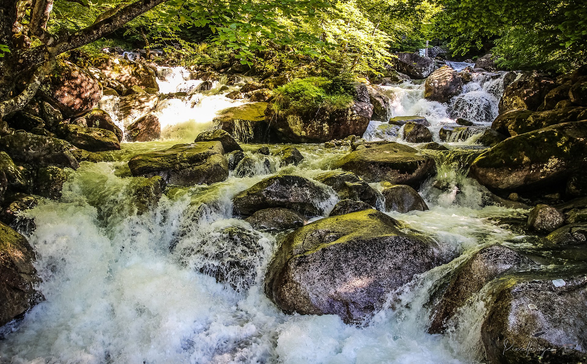 Fine Art Photography – Torrent Below the Clars Waterfall – Pyrenees, France product image (1)