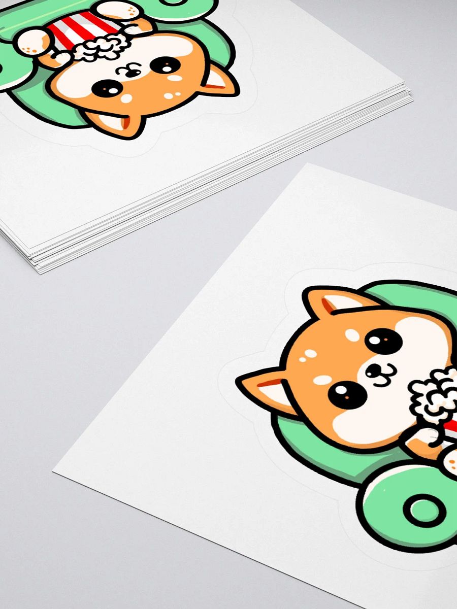 Shiba Inu Popcorn Party Stickers product image (12)