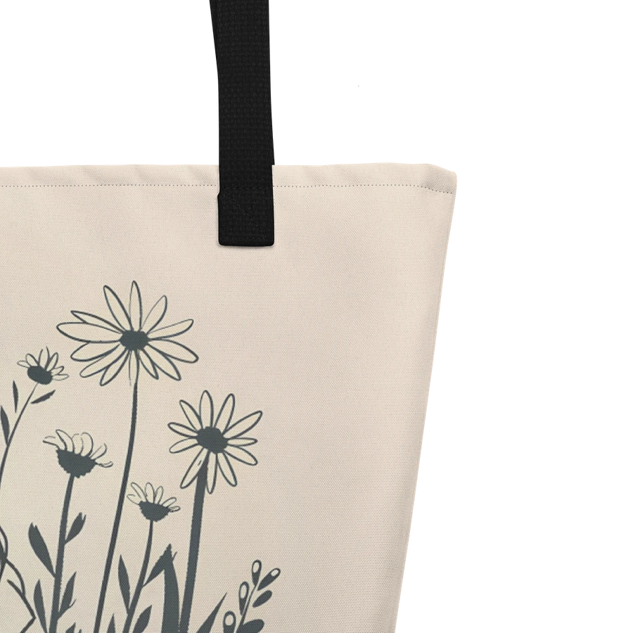 Tote Bag: Girl Who Loves Wildflowers Spring Summer Season Floral Art Style Design product image (5)