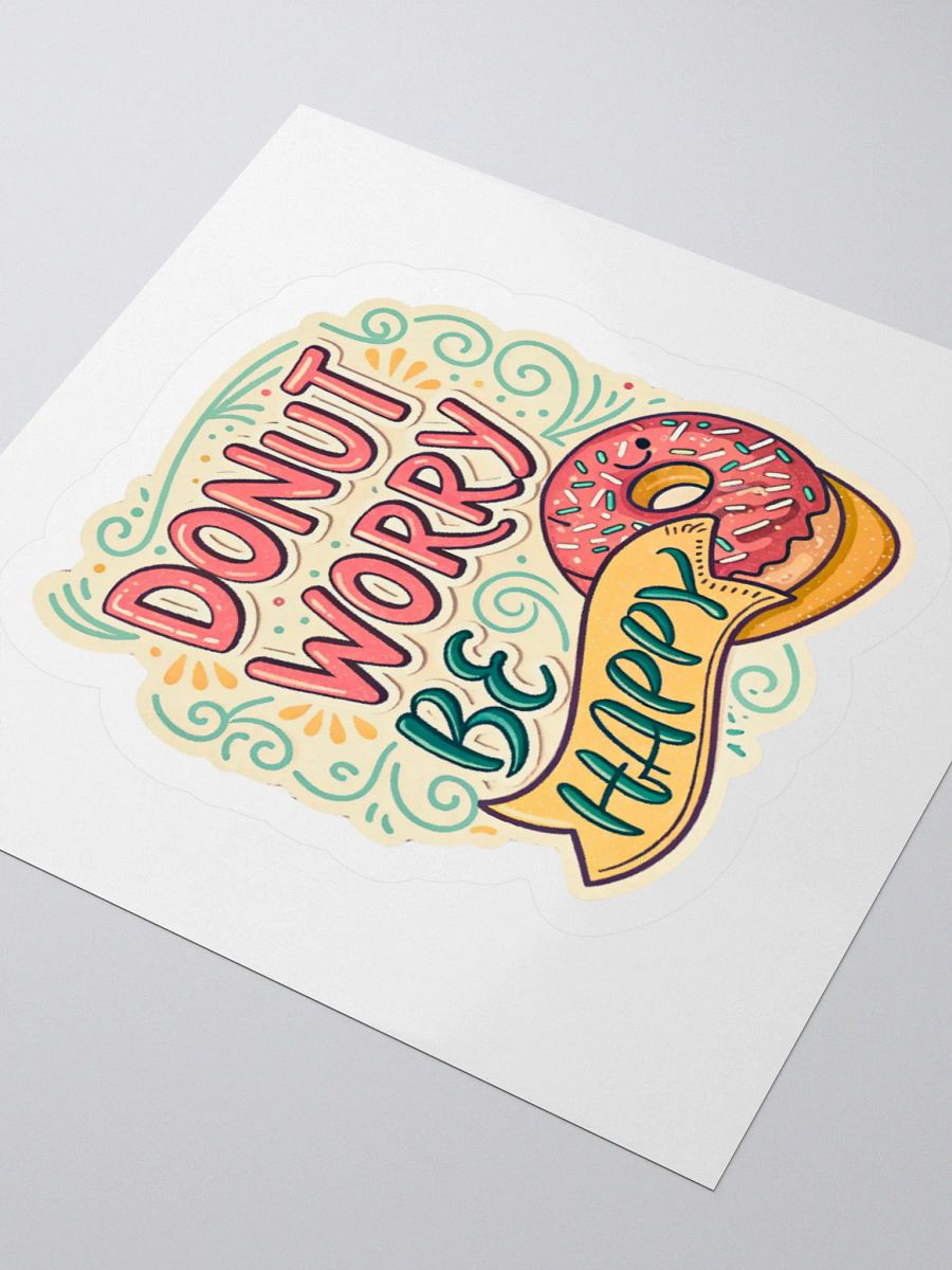 Donut Worry Be Happy Sticker product image (3)