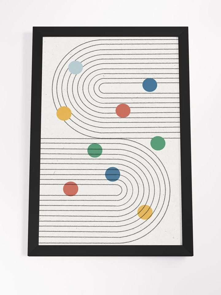 Ethereal Arcs Framed Poster | Modern Abstract Wall Art product image (1)