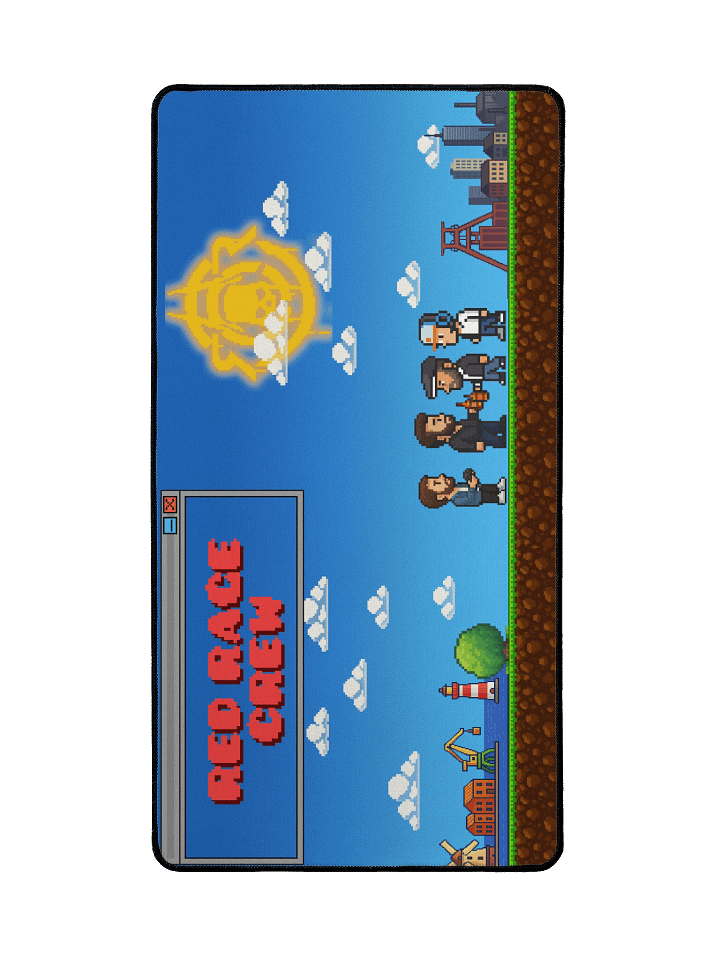Red Rage Crew – Pixel Deskmat XXL 40cm × 80cm (Open World Edition) product image (2)