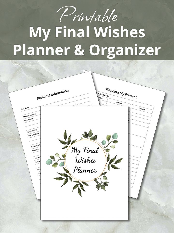 Printable Final Wishes Planner product image (1)