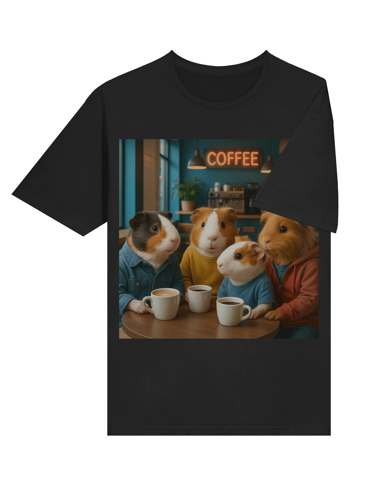 Cozy Cafe Crew Guinea Pig T-Shirt product image (46)