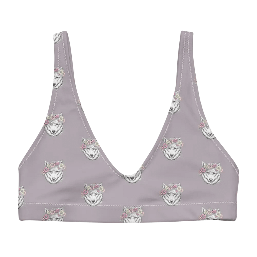 Floral Feline Fantasy Recycled Bikini Top product image (1)