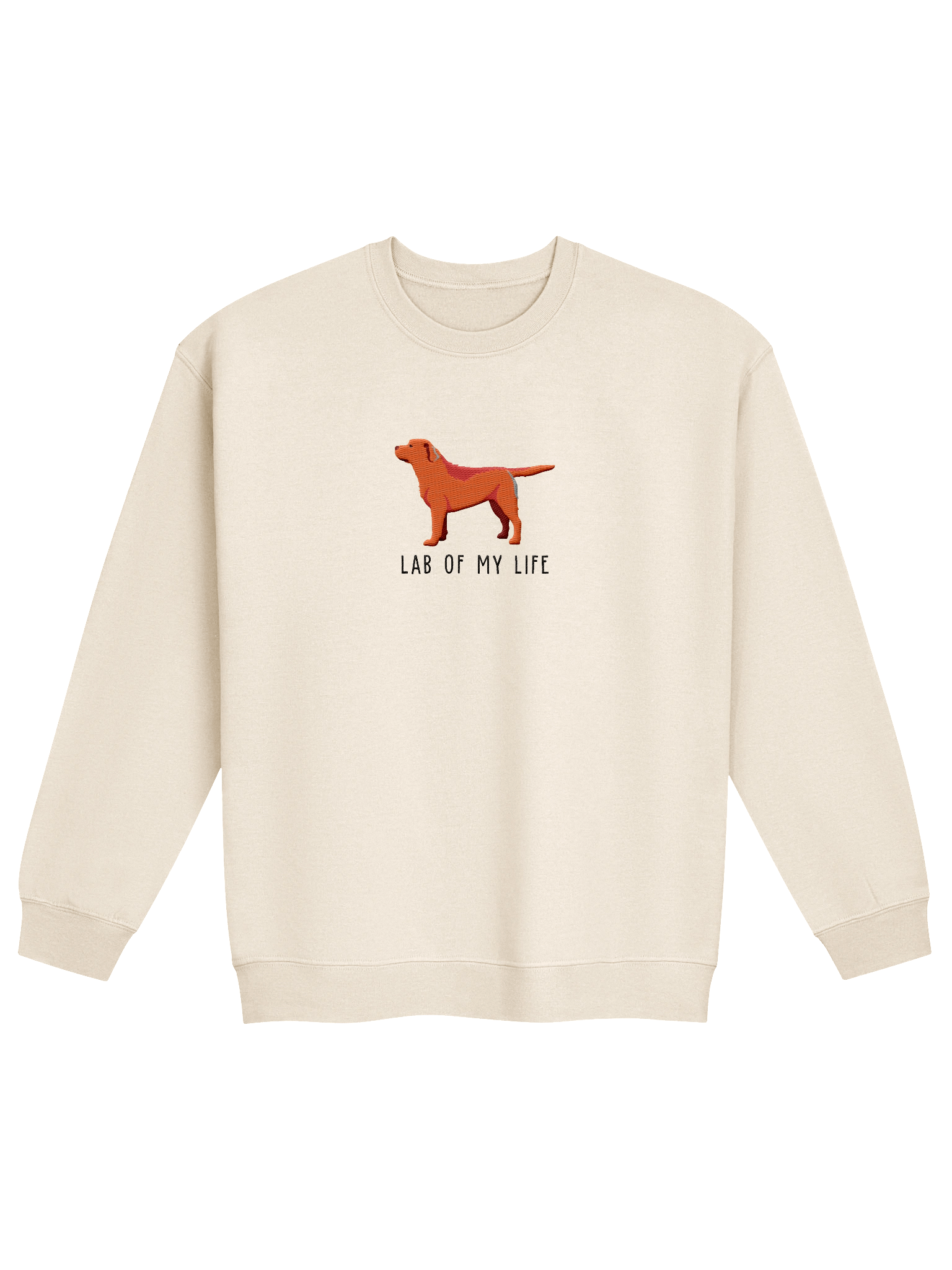 Lab of My Life Sweatshirt (Embroidered) of a Labrador Retriever(Fox Red) product image (21)