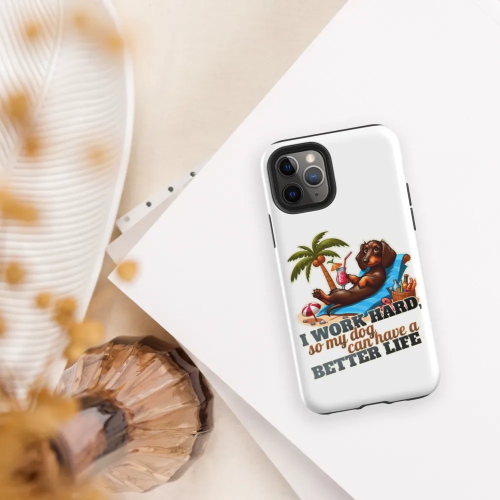 Work Hard – Dachshund beach iPhone® Tough Case product image (30)