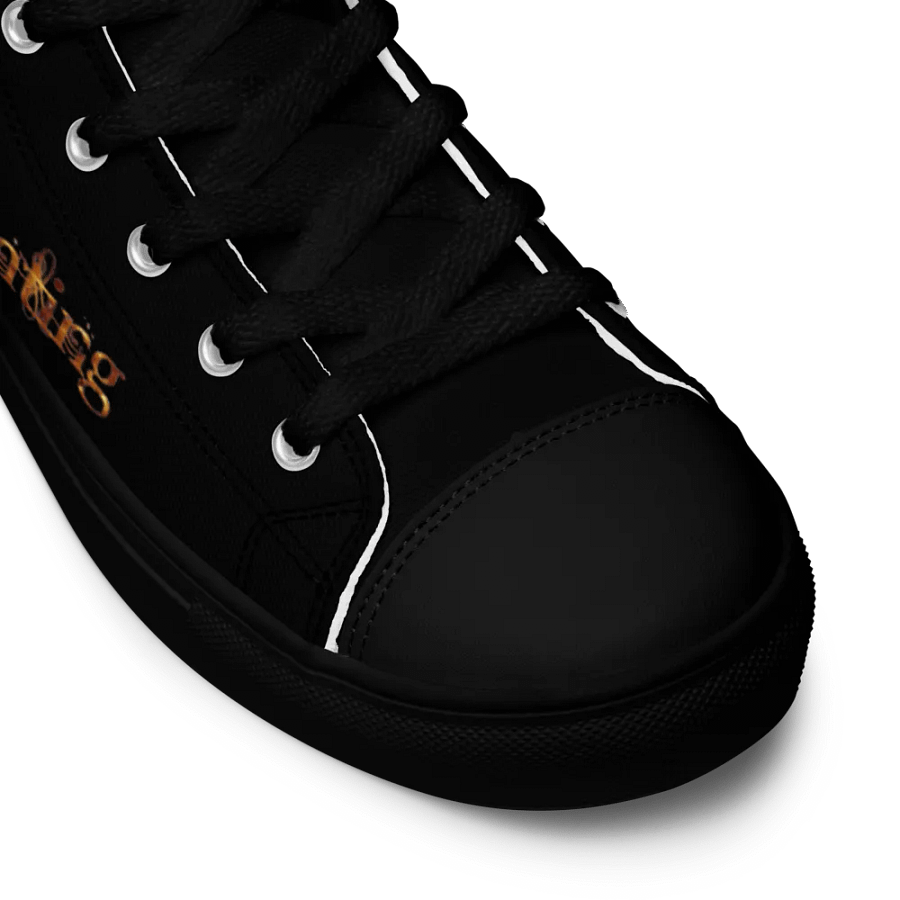 Weak Of Wanting Men's High Top Canvas Fire Logo Shoes product image (9)