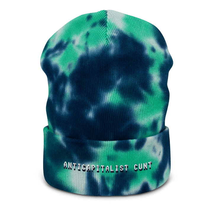 ANTICAPITALIST C*NT tie-dye beanie product image (5)