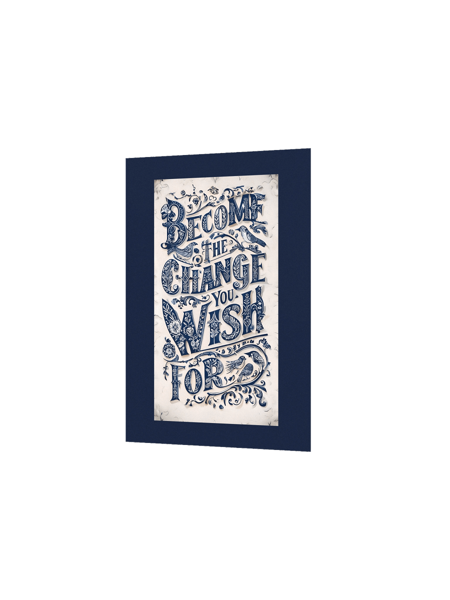 Become the Change You Wish For – Ornate Decorative Typography Poster product image (15)